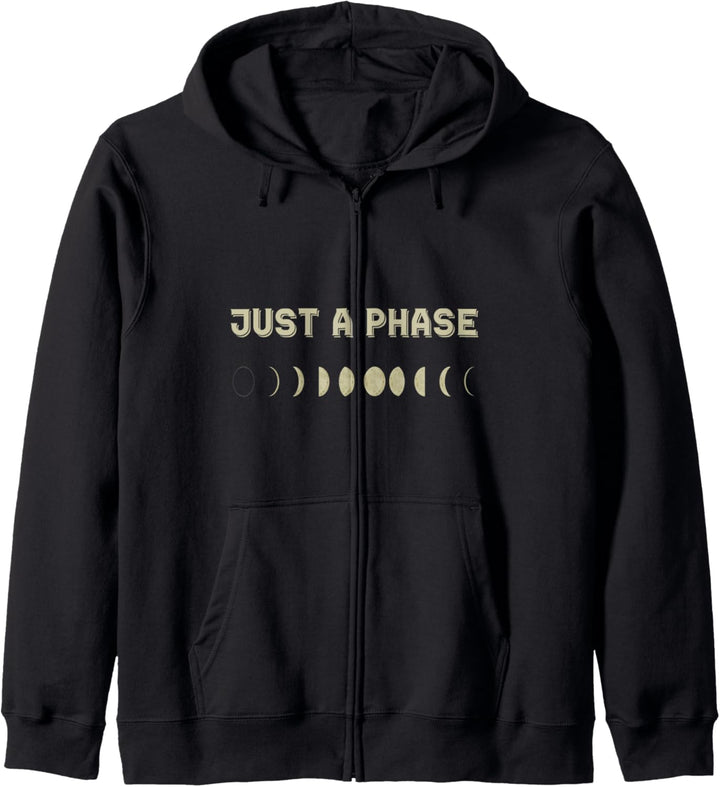 JUST A PHASE | Moon Phase Hipster Hooded Kapuzenjacke