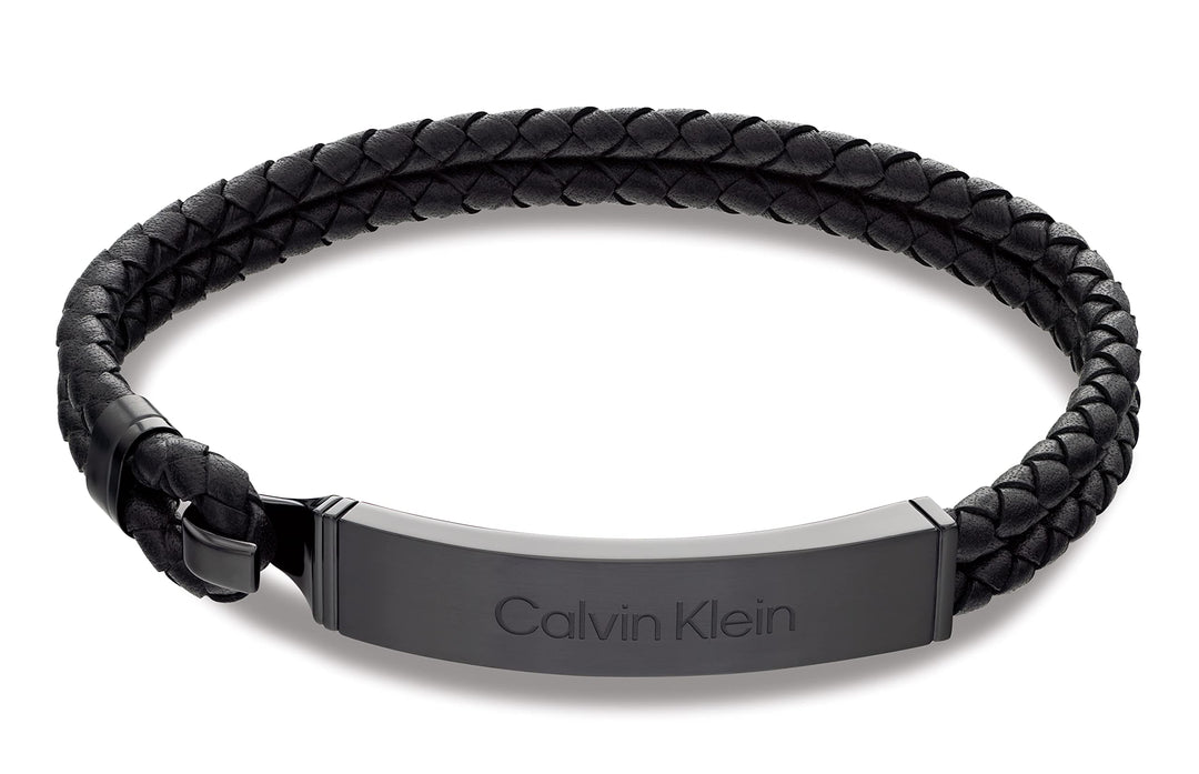 Calvin Klein Geflochtenes Lederarmband für Herren Kollektion CK ICONIC FOR HIM - Erhältlich in Braun