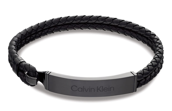 Calvin Klein Geflochtenes Lederarmband für Herren Kollektion CK ICONIC FOR HIM - Erhältlich in Braun