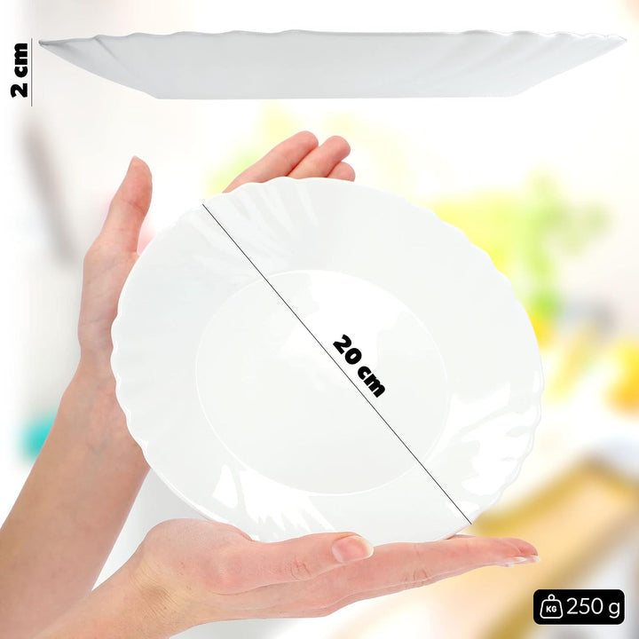 KADAX Geschirrservice 3-teilig, Geschirrset für 1 Person, Tafelservice mit Müslischale, Desserttelle