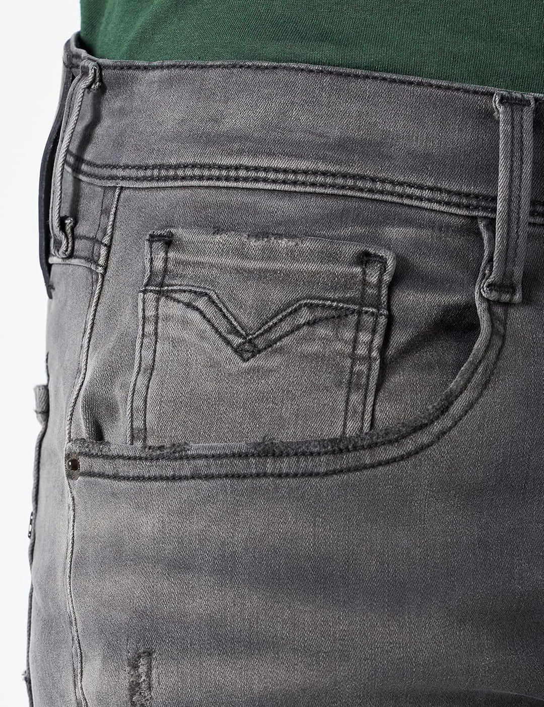 Replay Herren Jeans Anbass Hyperflex Re-Used Xlite 29W / 30L Grau (096 Medium Grey), 29W / 30L Grau