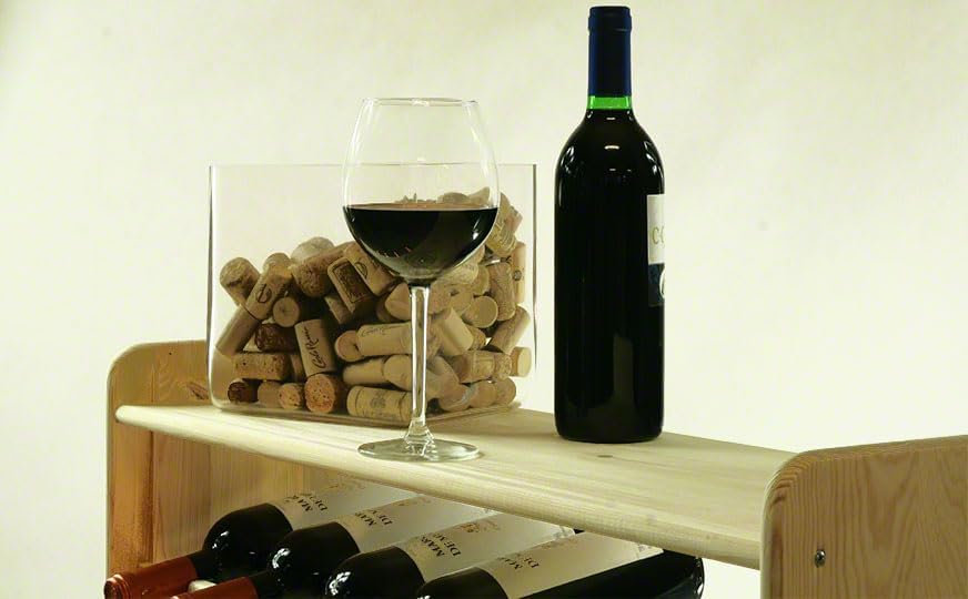 PROREGAL Weinregal PINOTWINE C | HxBxT 138,4x72,8x26,5cm | 77 Flaschen | Massives Kiefernholz | Natu