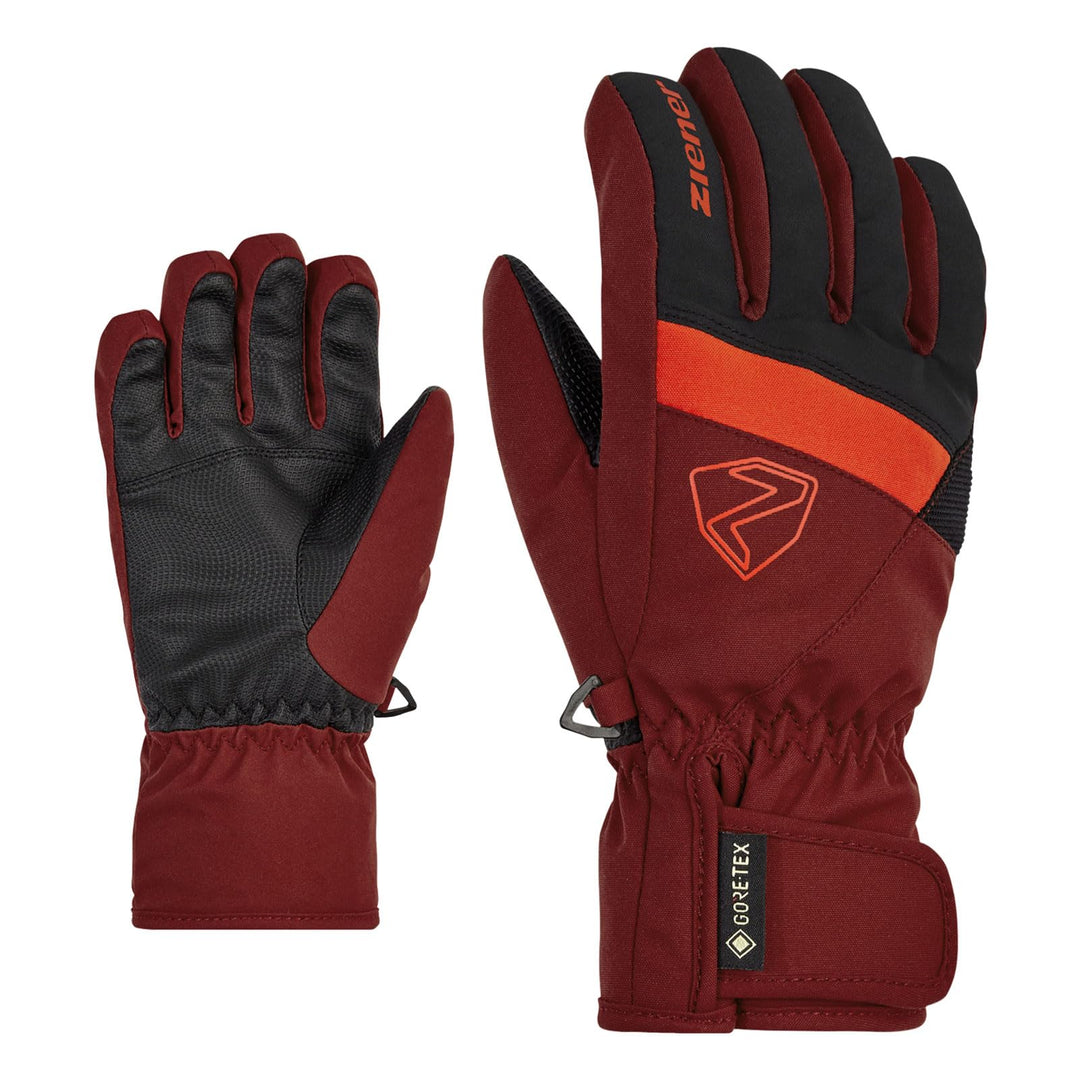 Ziener Kinder Leif GTX Junior Ski-Handschuhe/Wintersport | Wasserdicht, Atmungsaktiv -326 Red Cabin