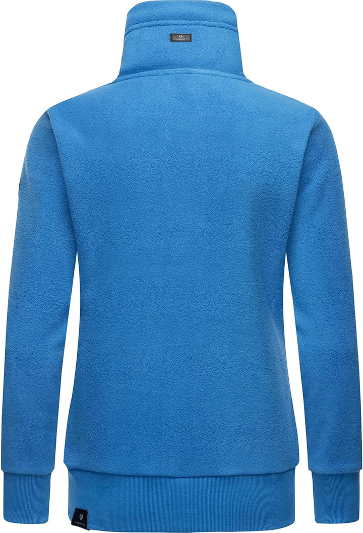 Ragwear Damen Zip-Hoodie Kapuzenjacke Sweatjacke Rylie Fleece Zip Solid XS-XXL S Blau, S Blau