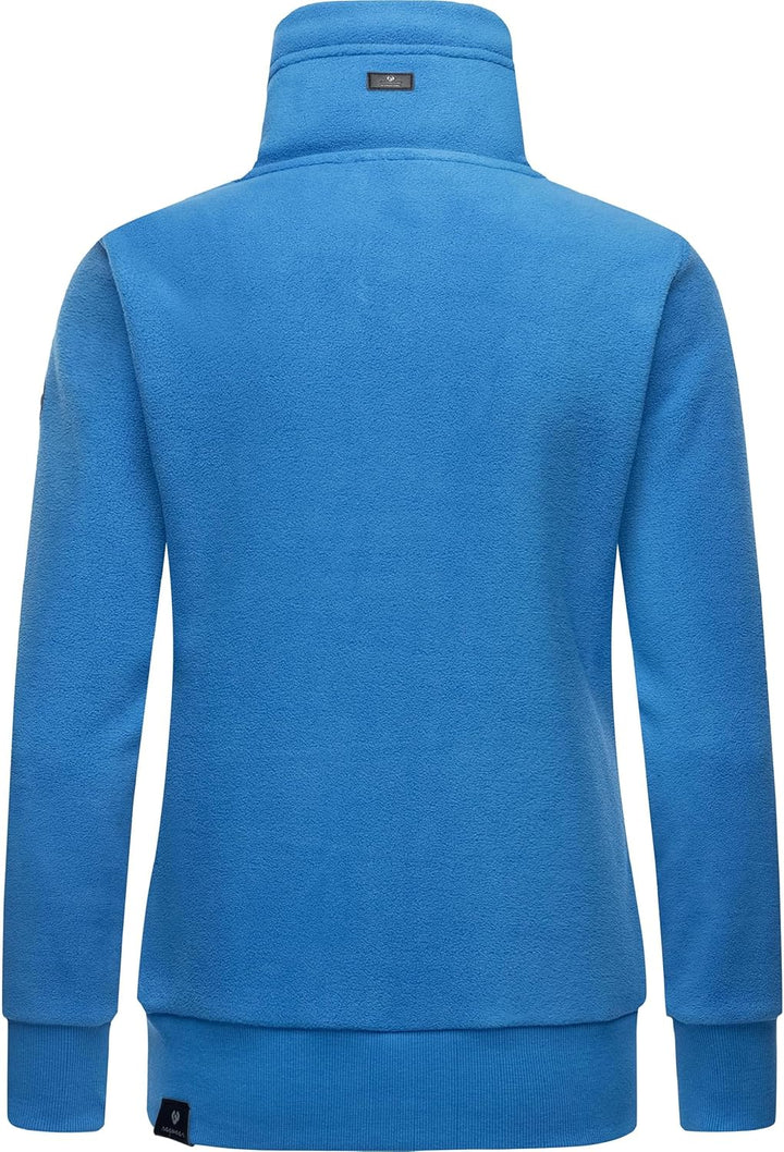Ragwear Damen Zip-Hoodie Kapuzenjacke Sweatjacke Rylie Fleece Zip Solid XS-XXL S Blau, S Blau