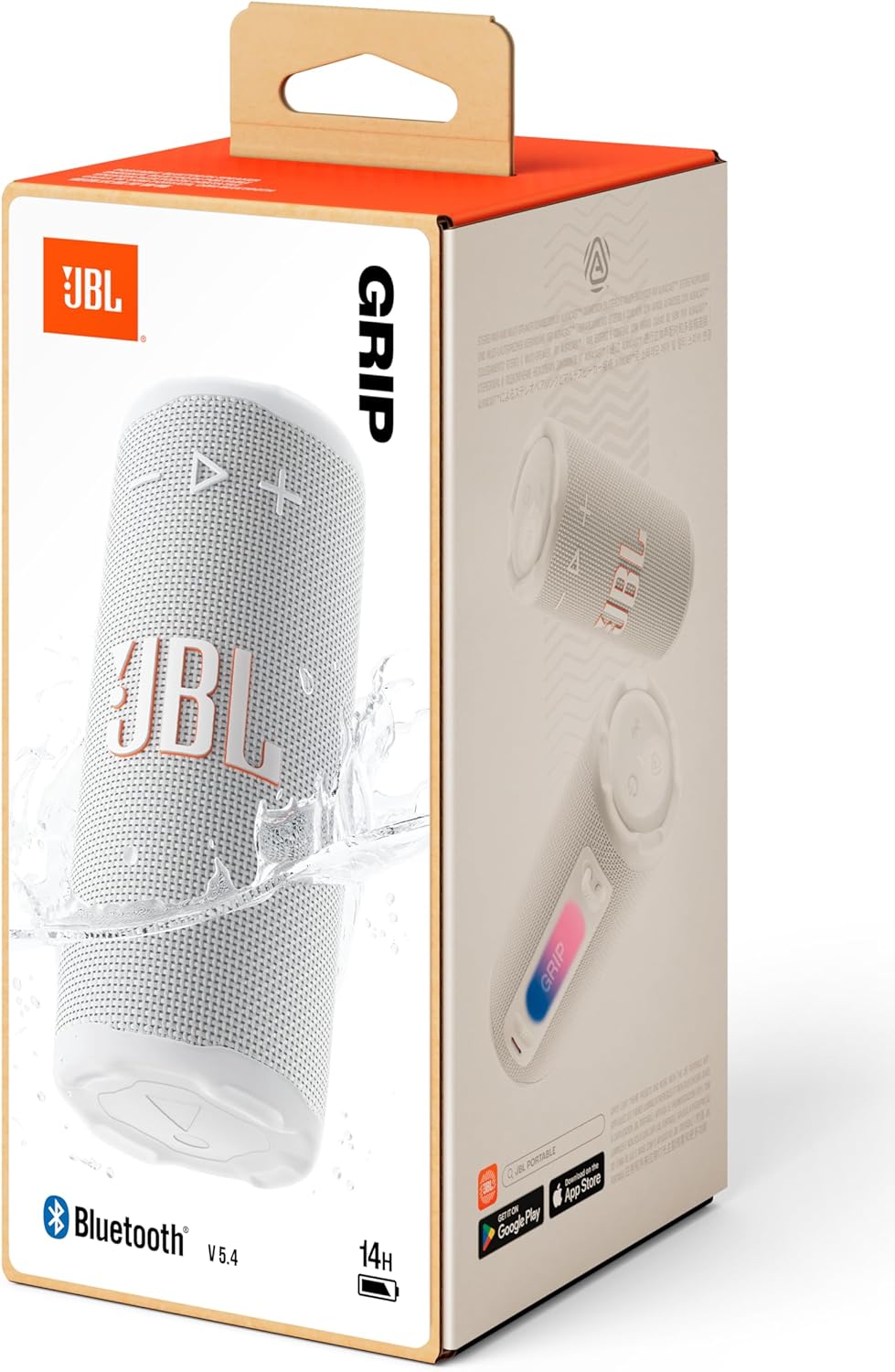 JBL Grip Kompakter Bluetooth Lautsprecher, JBL Pro Sound mit AI Sound Boost, IP68 Wasser- und Staubd
