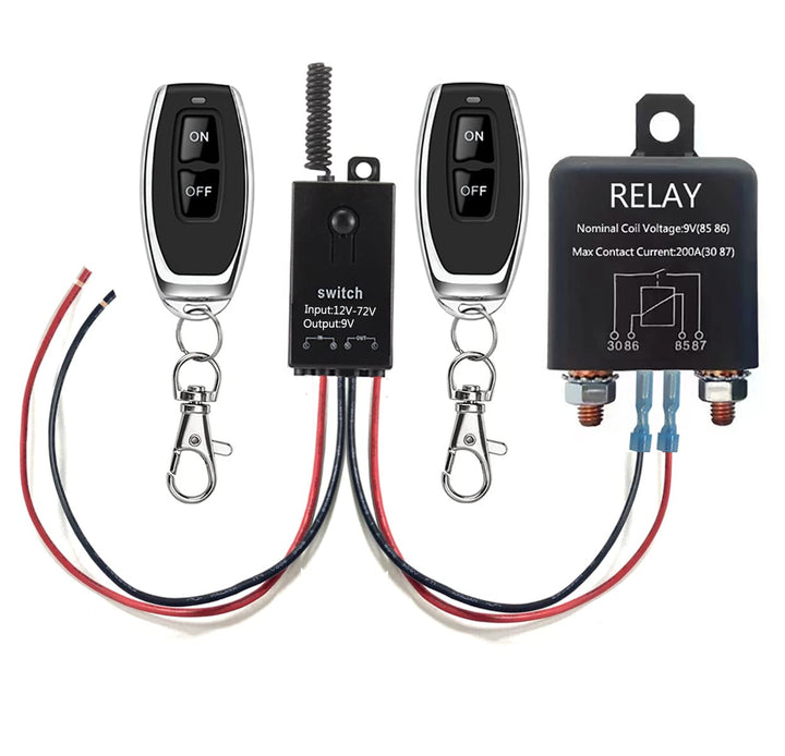 dstfuy batterietrennschalter 12v auto fernbedienung, DC12V 200A Kill Schalter für Auto mit elektroma