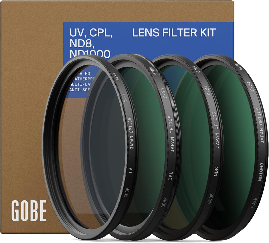 Gobe 39 mm UV Filter, Polfilter (CPL), Graufilter ND8, Graufilter ND1000 - Filter Kit 39mm, 39mm