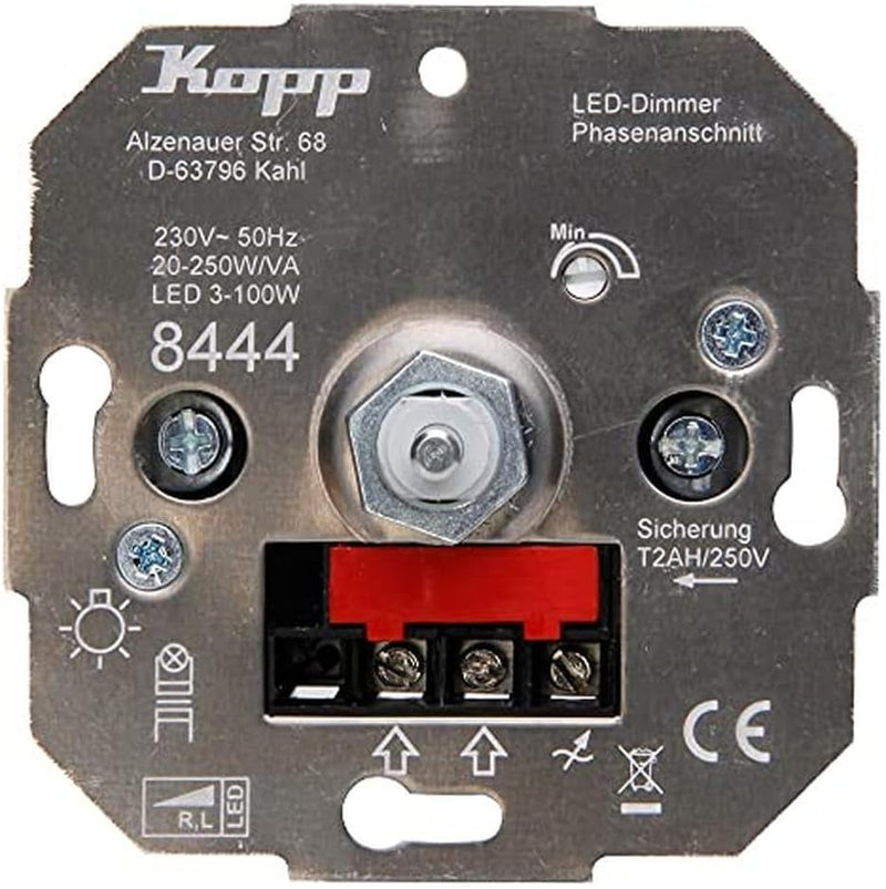 Kopp 844400187 LED-Dimmer Druck-Wechselschalter 3-100 W