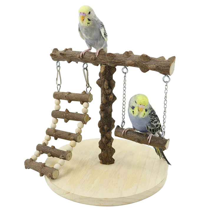 Wellensittich Spielplatz Vogel-Spielplatz mit Spielzeug Leiter Erklimmen Schaukel für Nymphensittich