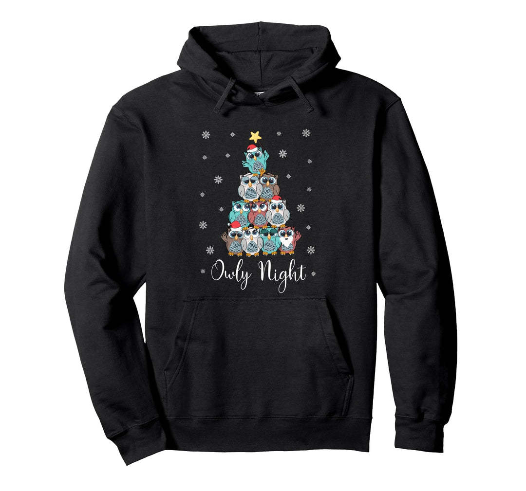 Weihnachten Owly Night mit verschiedenen Eulen Pullover Hoodie