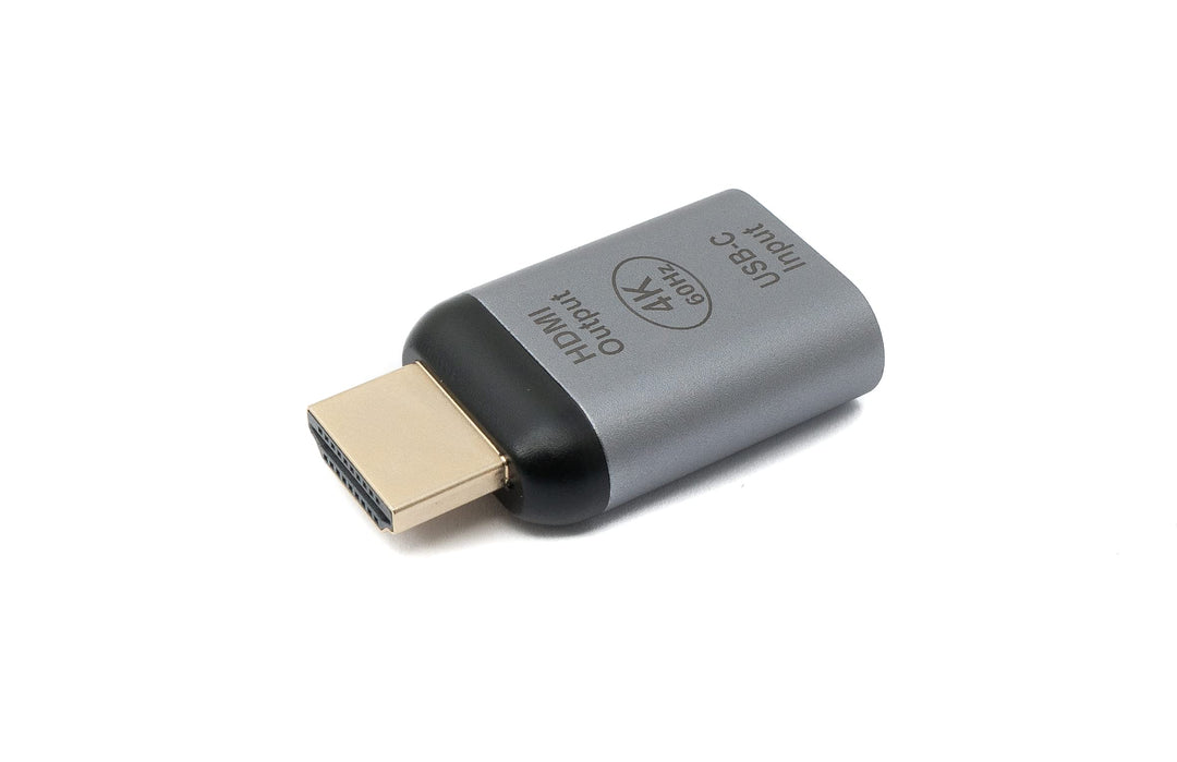 System-S USB 3.1 Adapter Typ C Buchse zu HDMI 4K Standard Stecker Kabel in Grau
