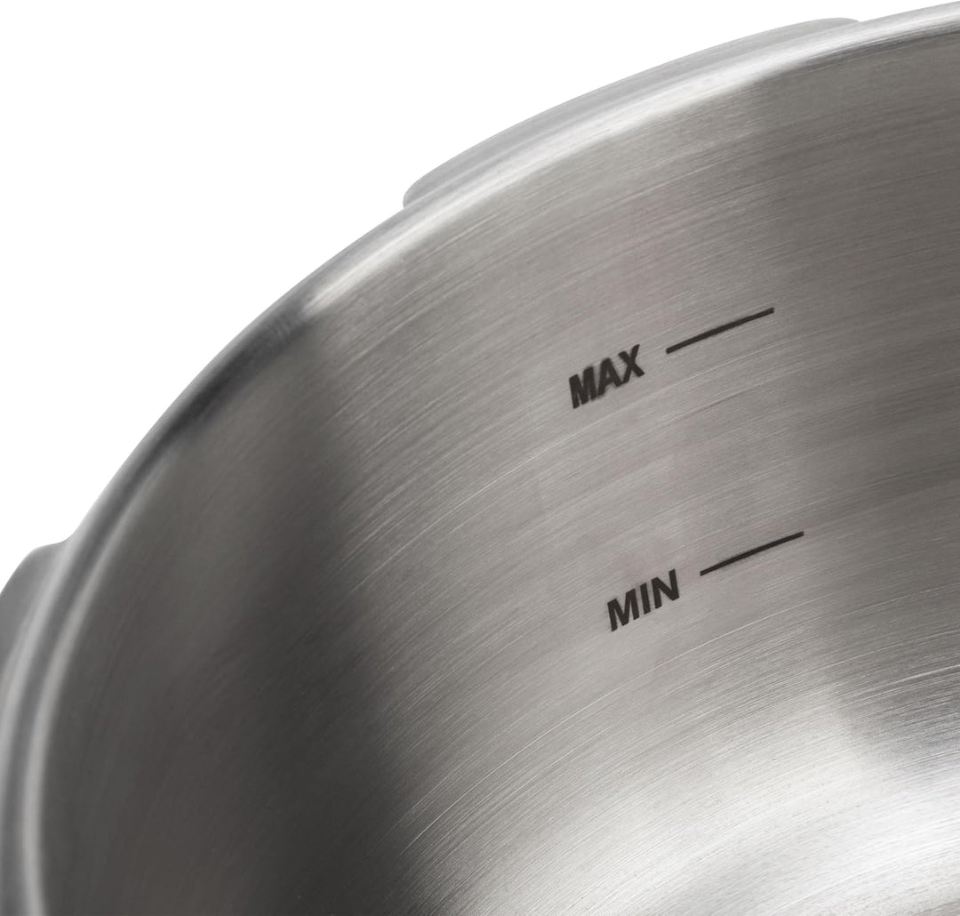 JATA Home HOLL2547 Express-Schnellkochtopf, 4 l + 7 l, Edelstahl, SUS304, Induktion, 2 Druckstufen,