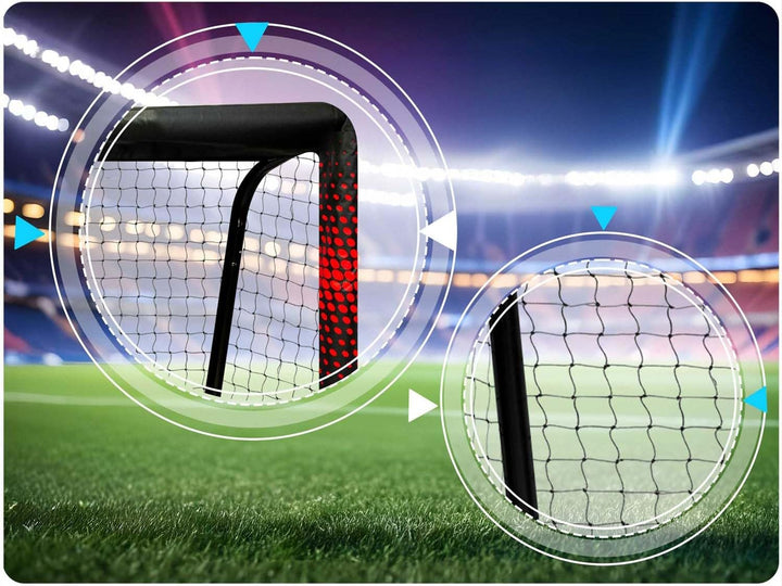 Neo-Sport Fussballtor Fussball Tor für Kinder und Erwachsene Mit Schutzhülle 300 x 200 x 120 cm Schw