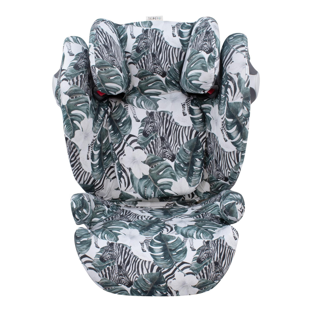 JYOKO KIDS Bezug für Autositz Kompatibel mit Cybex Solution M und Pallas B - Fix (ZEBRA), ZEBRA