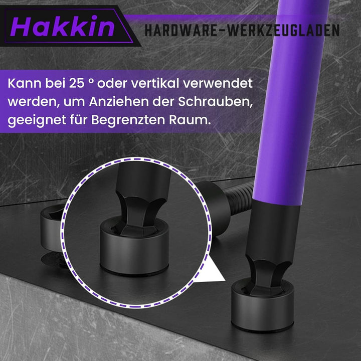 Hakkin Sechskant Bit Set Lang12 Stück 65 mm Kugelkopf Schraubendreher Bit 1/4" S2 Bitsatz für Akkusc