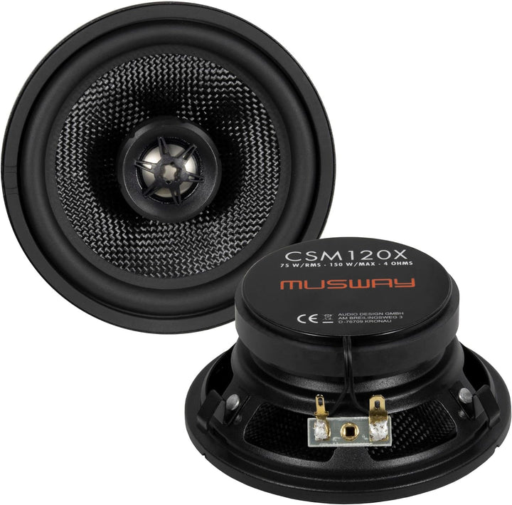 Musway CSM120X W124-12cm Koax Lautsprecher | ideal für Mercedes Benz W124