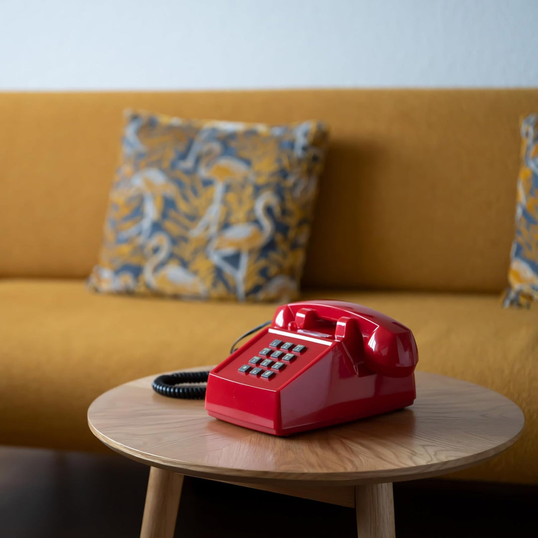 Opis PushMeFon Mobile 4G - Retro Tischhandy für 4G/5G Netze mit Voice Over LTE in Form eines achzige