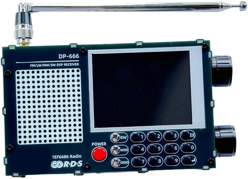 PETSTIBLE Tragbares Digitalradio, DP-666, TEF6686, Vollband, FM AM FM, Kurzwellenradio RDS (weiss),