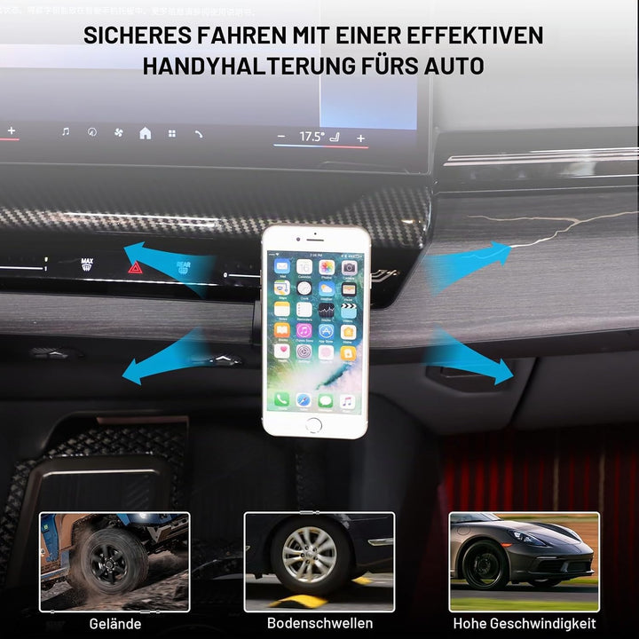 Magnetische Handyhalterung kompatibel mit BMW 5er G60 G61 Baujahr 2024 2025, Lüftungsgitter Halterun