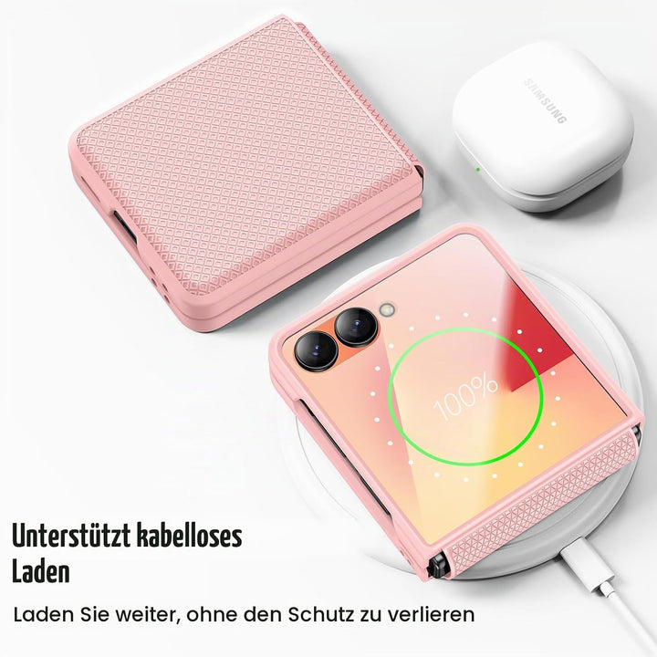 Doeshine für Samsung Galaxy Z Flip 7 Hülle [Not für Flip 7FE] mit Scharnierschutz &amp; Displayschutzfol