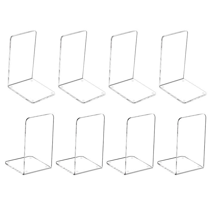 Buchstützen, 8 Stück, rutschfest, schweres Metall, langlebig, stabil, robust, für Bücher, Organizer,