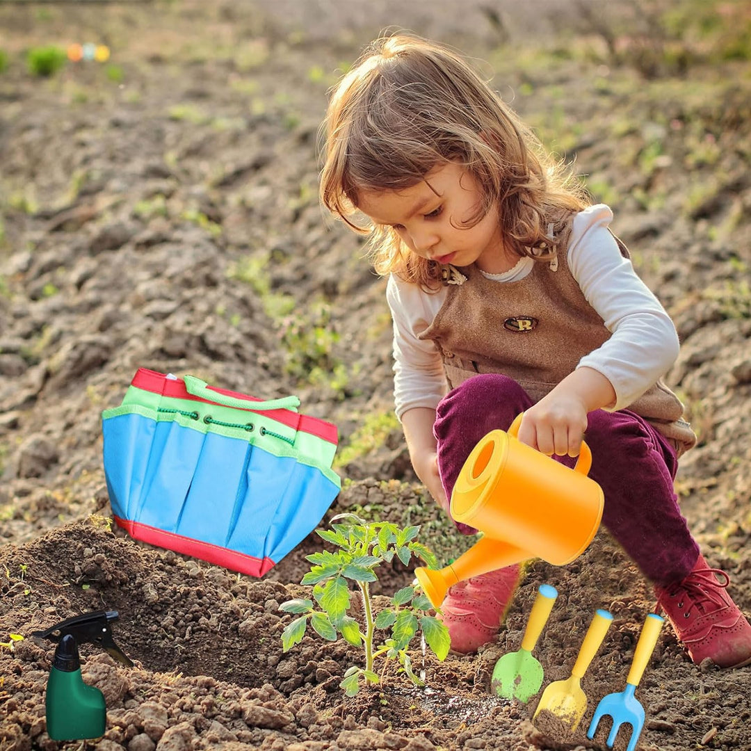 Gartenwerkzeug für Kinder, 23 Stück Gartengeräte Set, Kinder Gartenhandschuhe, Kinderspielzeug mit G