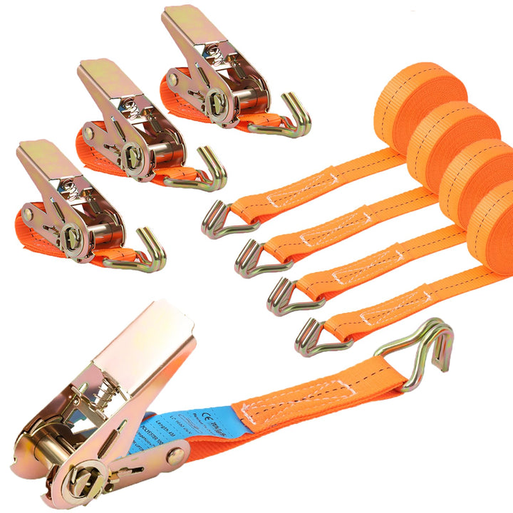 4er Set Spanngurte mit Ratsche Zurrgurt,1000KG Ratschengurte Zurrgurte, 2.5 cm x 4 m mit Ratsche und