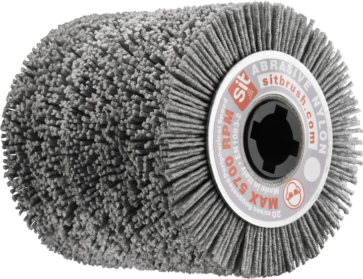 Bürstenrolle aus Nylon, Körnung: 80, Ø 100 x 70 x 19 mm
