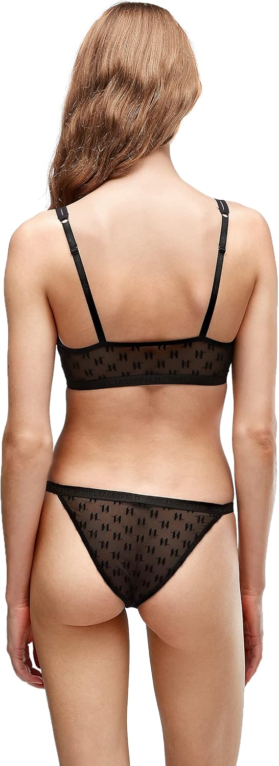 KARL LAGERFELD Damen Kl Monogram Flock Brasilianisch M Schwarz, M Schwarz