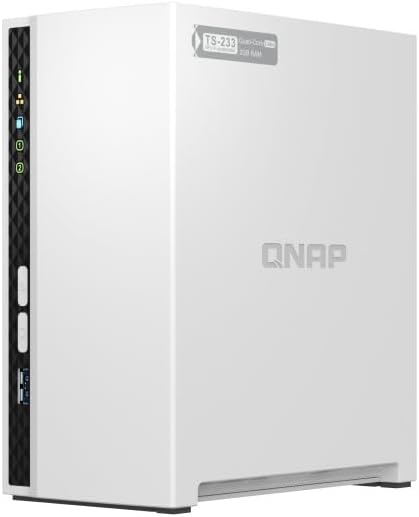 Qnap TS-233 ARM 4-Core Cortex-A55 2,0GHz Prozessor, 2 GB onboard (Nicht erweiterbar) 4TB Bundle mit