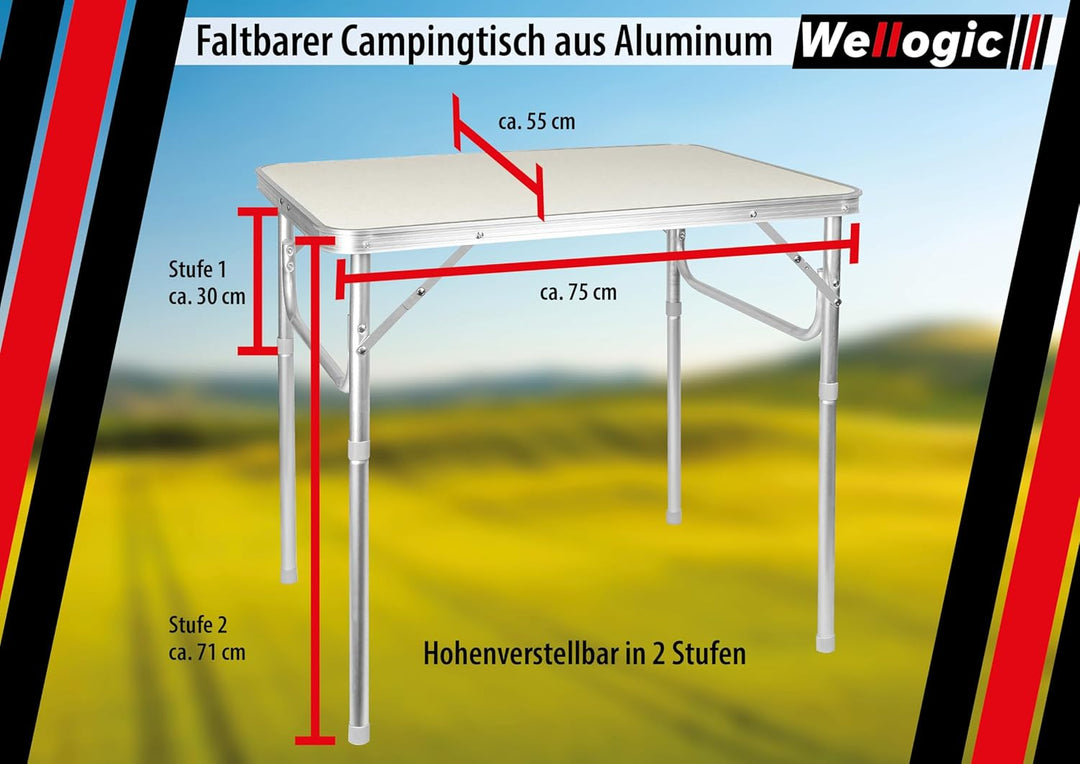 Campingtisch klappbar faltbar höhenverstellbar klapptisch Camping Tisch