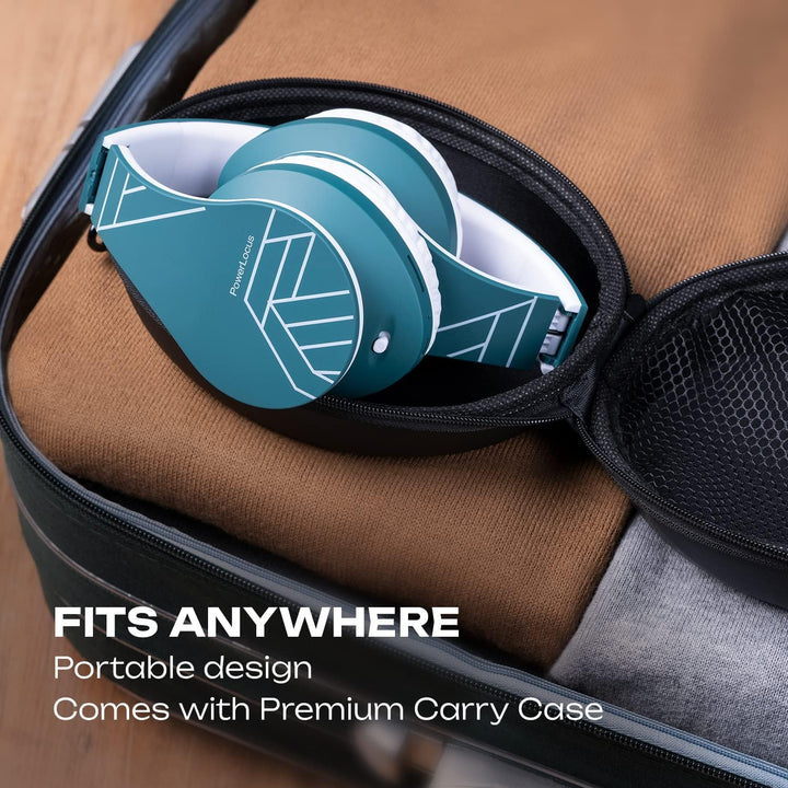 PowerLocus Bluetooth Over-Ear Kopfhörer, Stereo Faltbare Kabellose und Kabel-Kopfhörer mit Integrier