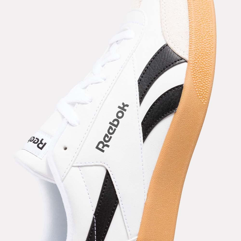 Reebok Unisex Smash Edge S Sneaker 40 EU White Black Gum, 40 EU White Black Gum
