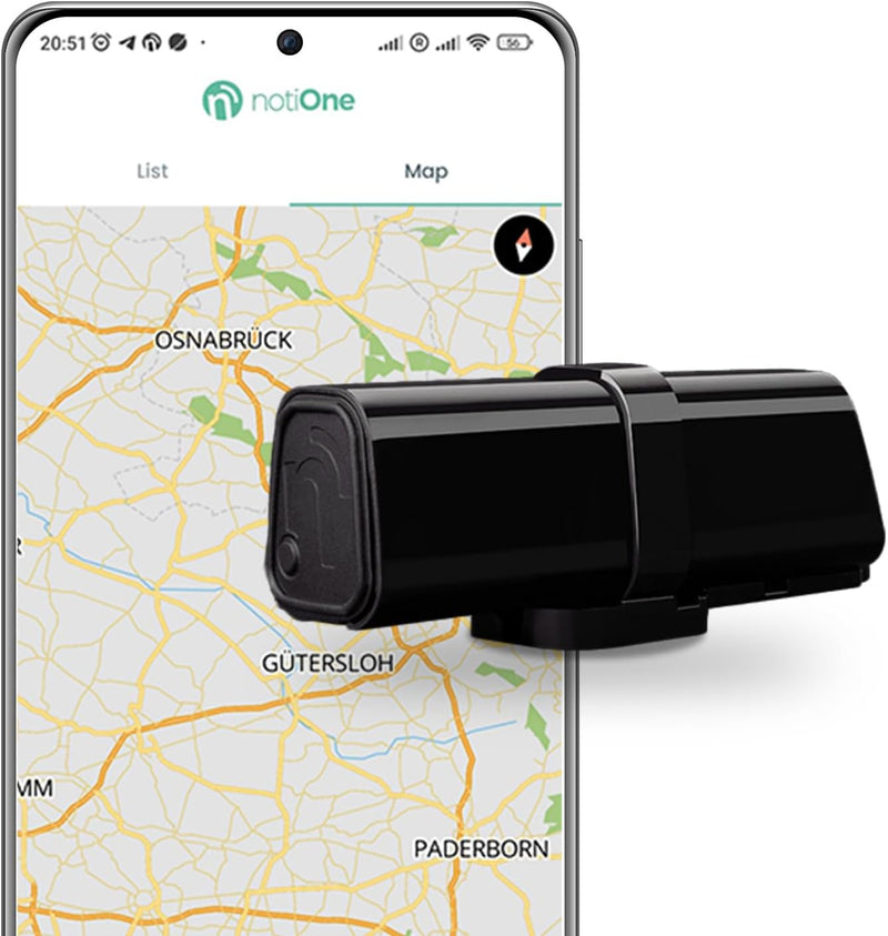 Tracker GPS Basic notiOne® | Auto GPS Ortungschip für Motorräder, Fahrräder, Kinder | Mini-Tracker o