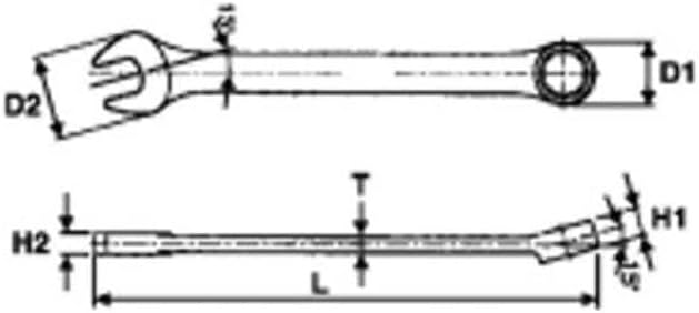 TengTools™ Schweden, kombinierbarer 12-kant-Maul-Ringschlüsselsatz, metrisch, 8-19 mm, CrV Werkzeugs