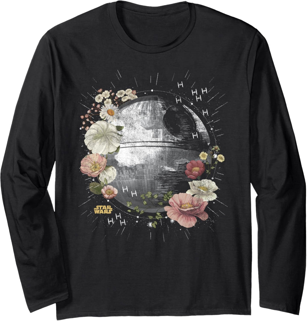 Star Wars Floral Death Star Langarmshirt