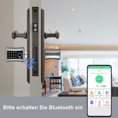 Türschloss Fingerabdruck, Eseesmart Elektronisch Tür-Schliesszylinder 35/35 mit Tastatur Codes und S