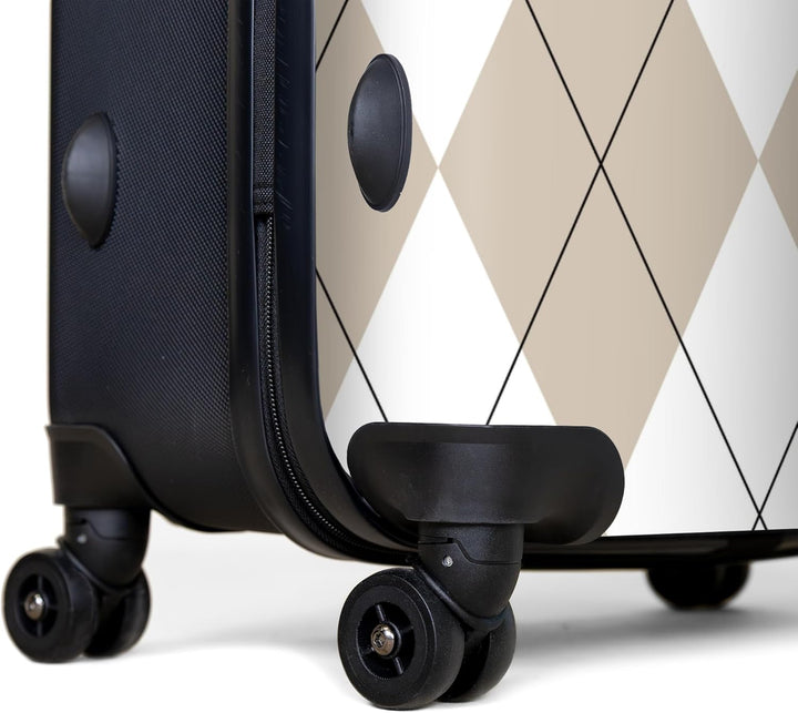 NoBoringSuitcases.com® Koffer XL Gross 77x51.5x28 cm Reisekoffer mit 4 Rollen Leicht Trolley Hartsch