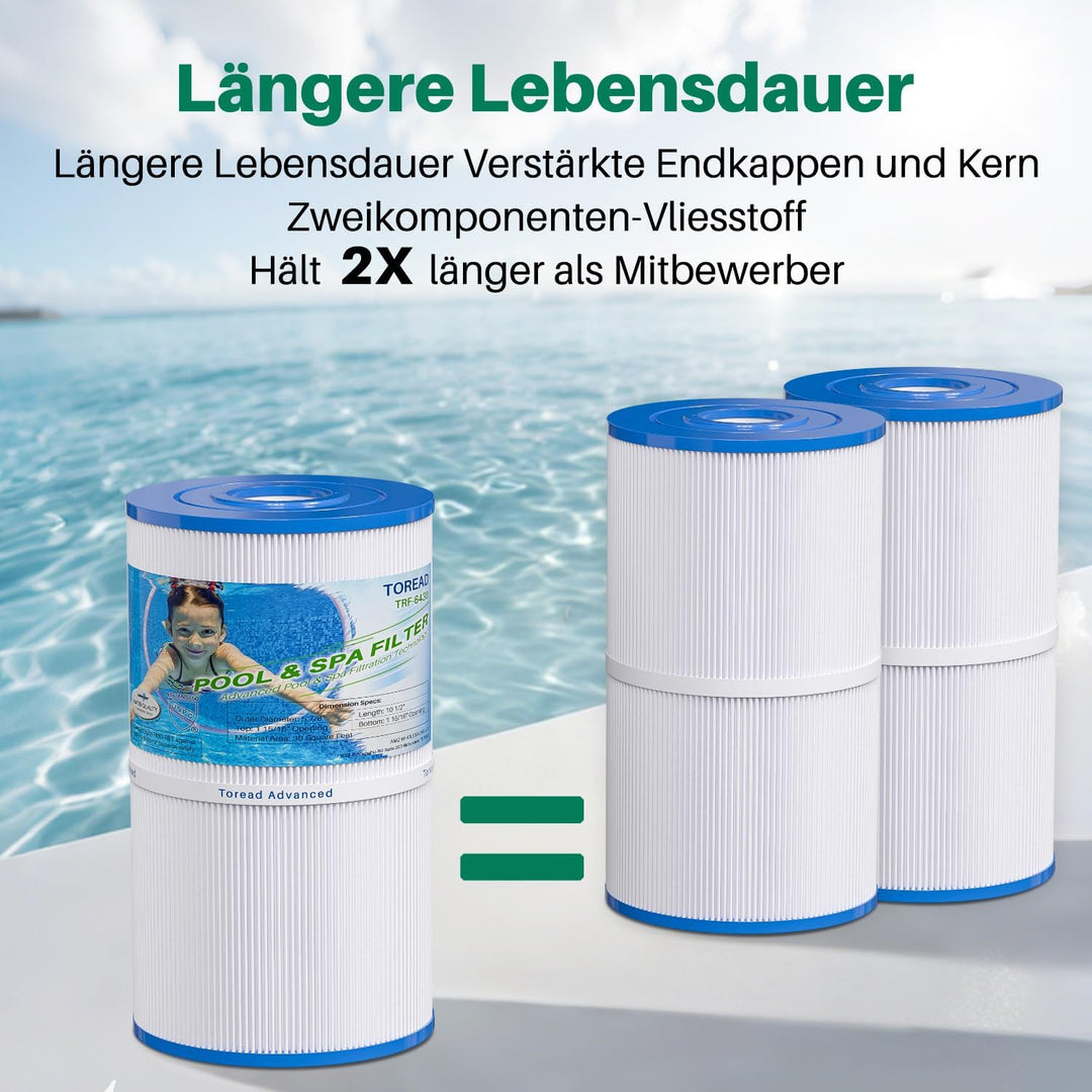 TOREAD Hot Springs Spa Filter ersetzt Watkins 31489, Unicel C-6430, Pleatco PWK30, Filbur FC-3915, 7