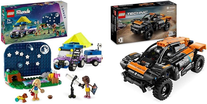 LEGO Friends Sterngucker-Campingfahrzeug Set mit Geländewagen-Auto und Spielzeug-Teleskop & Technic