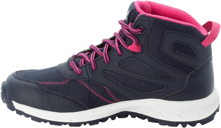 Jack Wolfskin Woodland Texapore Mid K Outdoorschuhe 33 EU Night Blue Pink, 33 EU Night Blue Pink