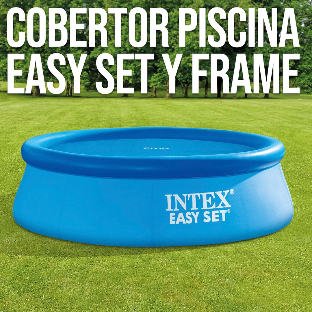 Intex Metal Frame Pool - Aufstellpool Ø 305 x 76 cm & Solar Cover - Solarabdeckplane Ø 305 cm - Für