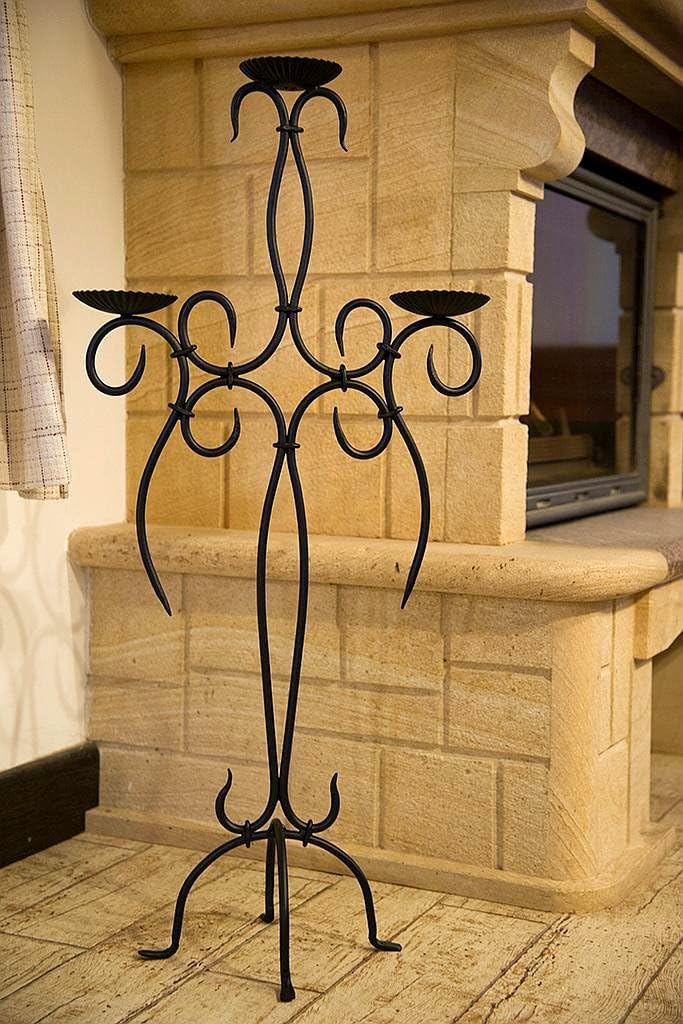 Kerzenständer Artus 100 cm Schmiedeeisen 21216 Kerzenleuchter Kerzenhalter Metall