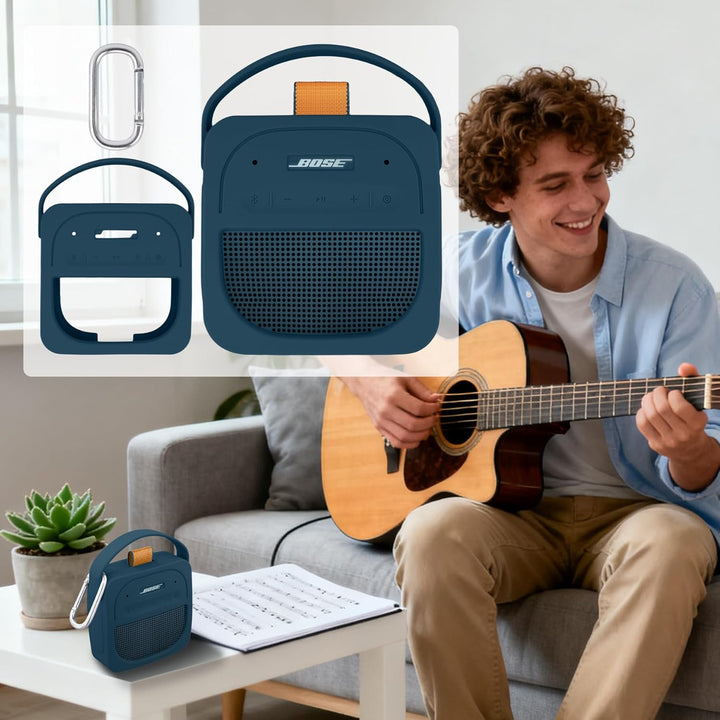 Aenllosi Silikon-Schutzhülle für tragbaren Bluetooth-Lautsprecher Bose New SoundLink Micro (2. Gen.)