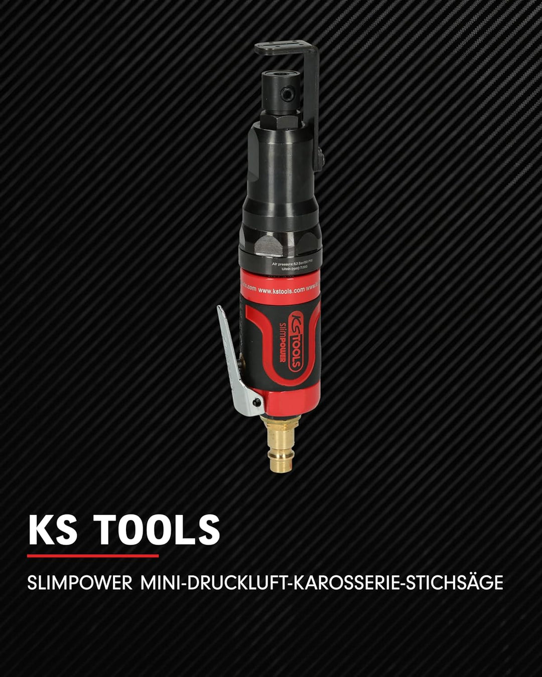 KS Tools Mini Karosseriesäge Druckluft SlimPOWER 515.5545 170mm I Druckluftsäge mit Geschwindigkeits