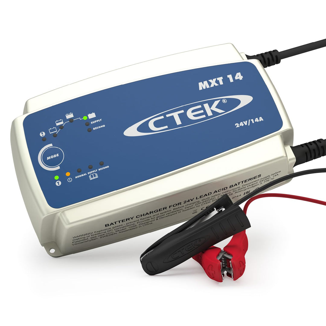 CTEK MXT 14 Professionelles Batterieladegerät 24V und Stromversorgung, Ladegerät für Nutzfahrzeuge,