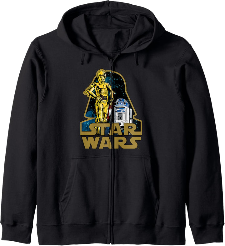 Star Wars C-3PO R2-D2 Droids Of Vader's Shadow Badge Kapuzenjacke