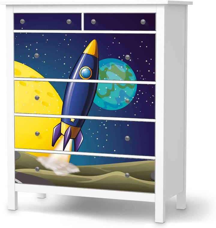 Möbel-Folie für Kinder - passend für IKEA Hemnes Kommode 6 Schubladen I Tolle Möbeldekoration für Ba