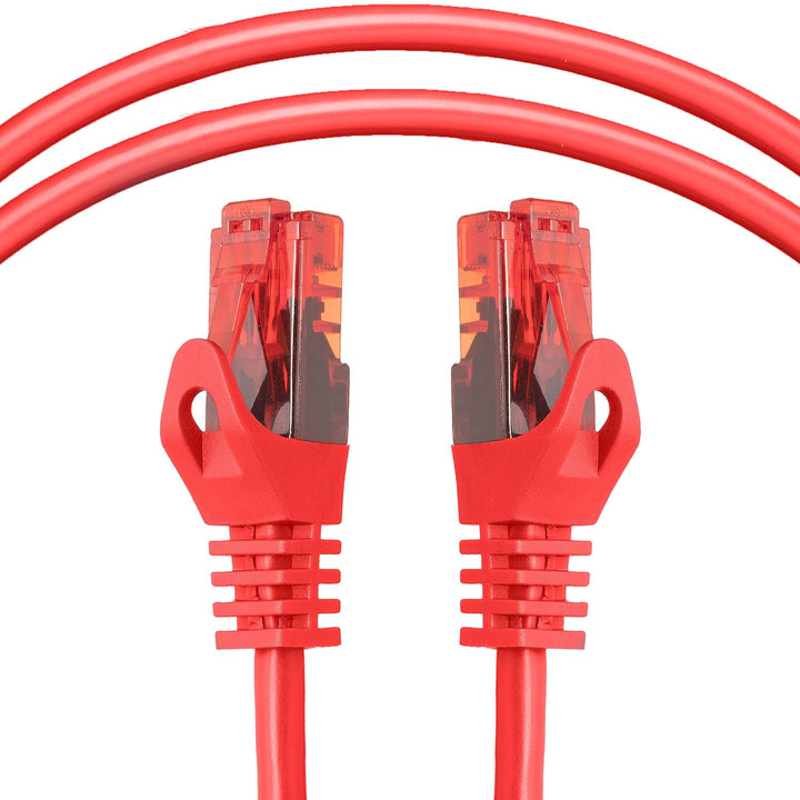 BIGtec - 10 Stück - 30m Gigabit Netzwerkkabel Patchkabel Ethernet LAN DSL Patch Kabel rot (2x RJ-45